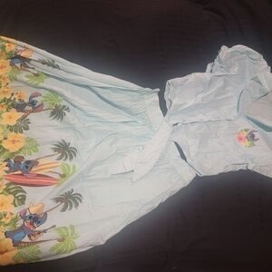 Tropical Blue Skirt and Top Set